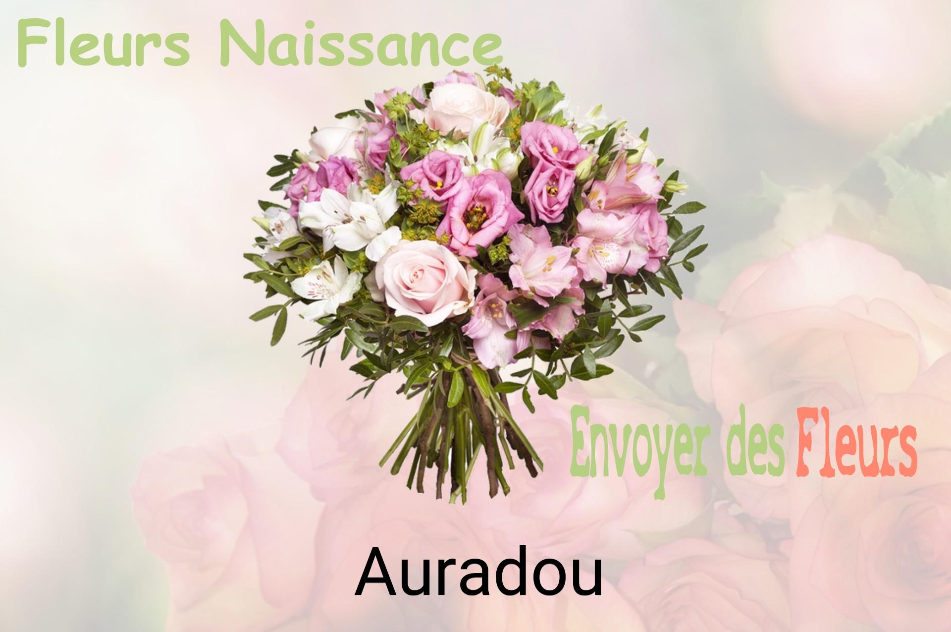 Bouquet de fleurs de naissance livré à Auradou